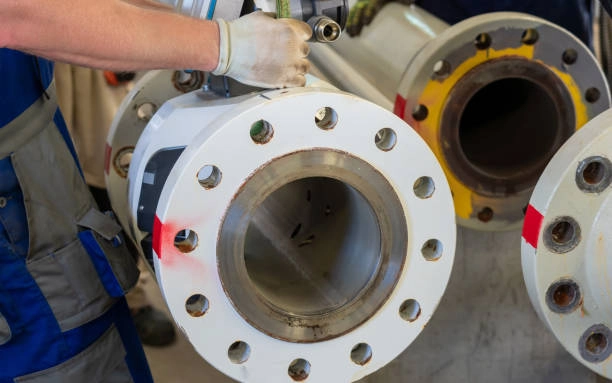 Flanged links use bolts and gaskets to hold joint ends