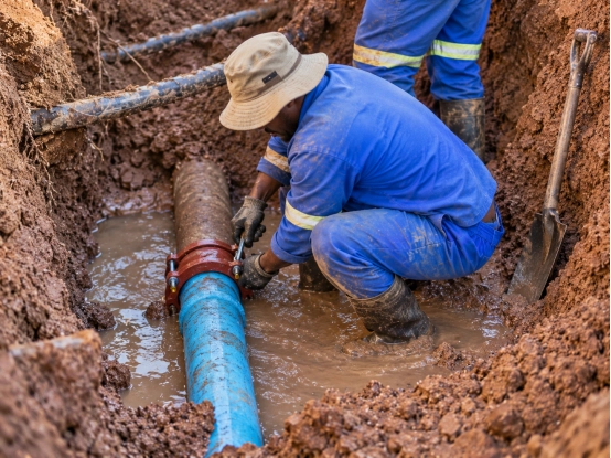worker-examining-leaking-water-pipe
